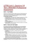 2026&sol;2027 LETRS Unit 1 &lpar;Sessions 1-8&rpar; Elite Test Bank & Study Guide &vert; Science of Reading Answers