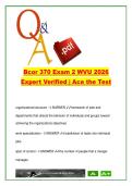 BCOR 370 Exam 2 &ndash; 62 Key Terms & Definitions &ndash; Organizational Structure&comma; HRM & Change Management &ndash; West Virginia University 2026