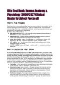 2026&sol;2027 Elite Human Anatomy & Physiology Test Bank &vert; Clinical Guidelines &lpar;AHA&comma; KDIGO&comma; GOLD&rpar; & Expert Rationales