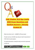 CAE Citation XLS Ops Limits 2026 &ndash; 95 Questions & Verified Answers &ndash; Weight&comma; Speeds&comma; Systems & Engine Limits
