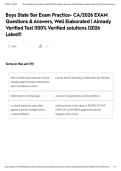 Boys State Bar Exam Practice- CA&sol;2026 EXAM Questions & Answers&comma; Well Elaborated &vert; Already Verified Test &vert;100&percnt; Verified solutions &vert;2026 Latest&excl;&excl;