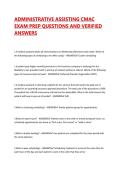 ADMINISTRATIVE ASSISTING CMAC EXAM PREP QUESTIONS AND VERIFIED ANSWERS