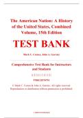 Test Bank &ndash; The American Nation&colon; A History of the United States&comma; Combined Volume&comma; 15th Edition &ndash; Mark C&period; Carnes & John A&period; Garraty &ndash; ISBN 9780135570791 &lpar;Chapters 1&ndash;32 Covered&rpar;