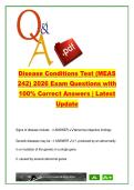 Disease Conditions Test &lpar;MEAS 242&rpar; 2026 &ndash; 350 Exam Questions & 100&percnt; Correct Answers &ndash; Pathophysiology&comma; Immune&comma; Endocrine & Multisystem Disorders