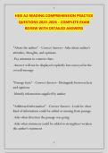 HESI A2 Reading Comprehension Practice Questions 2025&ndash;2026 &ndash; Complete Exam Review with Detailed Answers