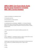 AMCA CMAC Cert Exam Study Guide Review Exam Questions Complete With 100&percnt; Correct Answers &vert; Verified Exam Questions
