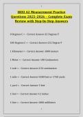 HESI A2 Measurement Practice Questions 2025&ndash;2026 &ndash; Complete Exam Review with Step-by-Step Answers