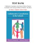 Test Bank for Collaborative Consultation in the Schools&colon; Effective Practices for Students with Learning and Behavior Problems&comma; 5th edition by Thomas J&period; Kampwirth&comma; Kristin M&period; Powers&comma; Chapter 1-10 &vert; All Chapter 