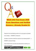 MEAS 242 EXAM COMPLETE PACKAGE DEAL