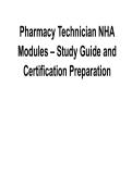 Pharmacy Technician NHA Modules Study Guide and Certification Preparation Complete Exam Prep 2025&sol; 2026