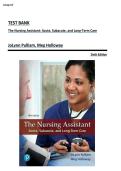 Test Bank&colon; The Nursing Assistant 6th Edition &ndash; JoLynn Pulliam & Meg Holloway&period; Latest edition&period;