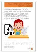 NCLEX RN NEXT GENERATION&lbrack;NGN&rsqb;    EXAM FINAL  VERIFIED QUESTIONS  AND  CORRECT DETAILED ANSWERS WITH  DETAILED RATIONALES GRADED A&plus;  GUARANTEED PASS ACE YOUR EXAM 