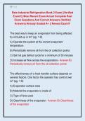 Reta Industrial Refrigeration Book 2 Exam &vert;&vert;Verified  Exam&excl;&excl;&vert;&vert; Most Recent Exam Actual Complete Real  Exam Questions And Correct Answers &lpar;Verified  Answers&rpar; Already Graded A&plus; &vert;&vert; Newest Exam&excl;&excl;&excl;