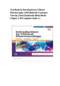 Test Bank for Introduction to Clinical Pharmacology 11th Edition Visovsky All Chapters