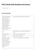 NWCA Study Guide Questions and Answers