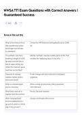NWSA TT1 Exam Questions with Correct Answers &vert; Guaranteed Success
