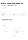 Nypd 2nd trimester review Questions with Correct Answers 100&percnt; Solved