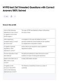 NYPD test &lpar;1st Trimester&rpar; Questions with Correct Answers 100&percnt; Solved