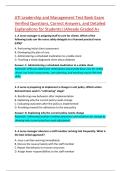 ATI Leadership and Management Test Bank Exam  Verified Questions&comma; Correct Answers&comma; and Detailed  Explanations for Students&vert;&vert;Already Graded A&plus; 