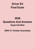 Driver Ed &ndash; Final Exam Study Guide PDF &vert; Written Test Practice Questions & Comprehensive Review