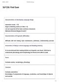   SLP 526&colon; Final Exam  2026 -2027 