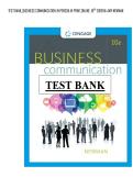 Business Communication in Person&comma; in Print&comma; Online 10th Edition &ndash; Newman &ndash; Test Bank PDF