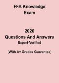 FFA Knowledge Exam Study Guide PDF &vert; Practice Questions&comma; Answers & Comprehensive Review