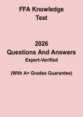 FFA Knowledge Test Study Guide PDF &vert; Practice Questions&comma; Answers & Leadership Exam Review