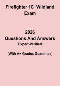 Firefighter 1C &ndash; Wildland Exam Study Guide PDF &vert; Certification Practice Test & Comprehensive Review