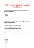 PSY-241 Final Exam Compilation Study Guide Latest Update 