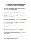 AAB Hematology Proficiency knowledge test Exam Questions and certified Answers 2025&sol;2026