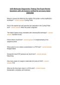 AAB Molecular Diagnostics Testing Test Exam Review Questions with all Answers verified for accuracy latest 2025&sol;2026