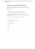 C784 Applied Healthcare Statistics Course Review Questions &vert; Accurate & Verified Answers to  Pass Actual Exam