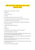 CMS 315 Exam 1 Questions and Correct Solutions 2025&period; Exam Revision Questions And Correct Answers &vert; Graded A&plus; &vert; 2025&sol;2026&vert;
