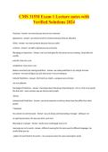 CMS 315M Exam 1 Lecture notes with Verified Solutions 2025&sol;26