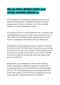 FIN 306 FINAL REVIEW SCRIPT 2026 TESTED ANSWERS GRADED A&plus;