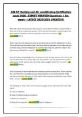 ASE A7 Heating and Air conditioning Certification exam 2026 -EXPERT VERIFIED QUESTIONS &plus; ANSWERS - LATEST 2025&sol;2026 UPDATE&excl;&excl;&excl;&excl;&excl;