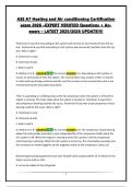 ASE A7 Heating and Air conditioning Certification exam 2026 -EXPERT VERIFIED QUESTIONS &plus; ANSWERS - LATEST 2025&sol;2026 UPDATE&excl;&excl;&excl;&excl;&excl;