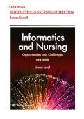 Informatics and Nursing&colon; Opportunities and Challenges 6th Edition Test Bank 2026 &ndash; Sewell PDF &vert; ISBN 978-1496394064