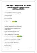 ASE A5 Brakes Certification test 2026 -EXPERT VERIFIED QUESTIONS &plus; ANSWERS - LATEST 2025&sol;2026 UPDATE&excl;&excl;&excl;&excl;&excl;