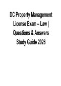 DC Property Management License Exam &ndash; Law Questions and Answers Study Guide &vert; Complete Prep Latest 2026 Update