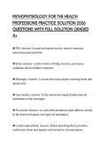 PATHOPHYSIOLOGY FOR THE HEALTH PROFESSIONS PRACTICE SOLUTION 2026 QUESTIONS WITH FULL SOLUTION GRADED A&plus;