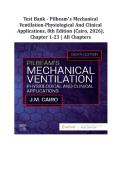 Test Bank - Pilbeam&rsquo;s Mechanical Ventilation-Physiological and Clinical Applications&comma; 8th Edition &lpar;Cairo&comma; 2026&rpar;&comma; Chapter 1-23 &vert; All Chapters