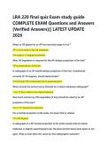 LRA 220 final quiz Exam study guide  COMPLETE EXAM Questions and Answers  &lpar;Verified Answers&rpar;&vert;&vert; LATEST UPDATE  2026 