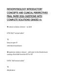 PATHOPHYSIOLOGY INTRODUCTORY CONCEPTS AND CLINICAL PERSPECTIVES FINAL PAPER 2026 QUESTIONS WITH COMPLETE SOLUTIONS GRADED A&plus;