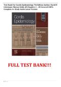 Test Bank For Gordis Epidemiology 7th Edition Author&colon; David D Celentano&semi; Moyses Szklo All Chapters 1 &ndash; 20 Covered 100&percnt; Complete A&plus; Study Guide Latest Version