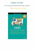 Test bank for Cost Accounting&colon; With Integrated Data Analytics 1st  edition with complete test questions and answers gradedA&plus;