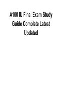 A100 IU Final Exam Study Guide &ndash; Complete Latest Updated &vert; Accounting Exam Prep 2026