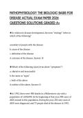PATHOPHYSIOLOGY THE BIOLOGIC BASIS FOR DISEASE ACTUAL EXAM PAPER 2026 QUESTIONS SOLUTIONS GRADED A&plus;