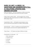 NURS 103 UNIT 1-4 &lpar;WEEK 1-6&rpar; QUESTIONS AND ANSWERS WITH FULL A&plus; SOLUTIONS&comma; UPDATED 2026&comma; GRADED SUCCESS
